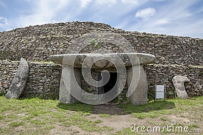 The cairn of Le Petit Mont â€“ the small hill Stock Photo